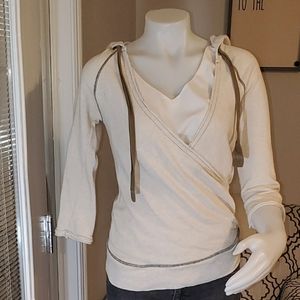 Free People beige hoodie